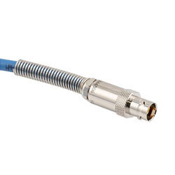 Picture of Lead Free 1553 TRB 3-Lug Jack to Blunt Cut Genderless Cable Assembly using 30-02001-LC Coax, 2 FT with Bend Relief