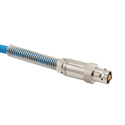 Picture of LSZH 1553 TRB 3-Lug Jack to Blunt Cut Genderless Cable Assembly using TWCH-78-2 Coax, 1 FT with Bend Relief