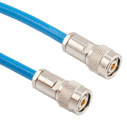 Picture of TRT Threaded Plug to TRT Threaded Plug 1553 Cable 24"  Using 124 Ohm TWC-124-2 Twinax