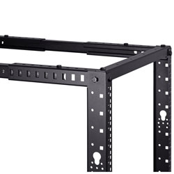 Picture of 12U Adjustable Depth 4-Post Open Frame Rack with Casters