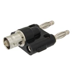 Picture of Double Banana Plug to 50 Ohm BNC Female Adapter