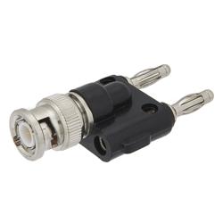 Picture of Double Banana Plug to 50 Ohm BNC Male Adapter