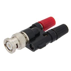 Picture of 50 Ohm BNC Male to Double Banana Binding Post Jack Adapter