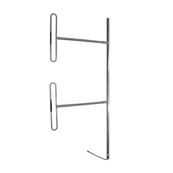 Picture of 138 MHz - 174 MHz 2 Folded Dipole antenna, 7 dBi gain, 1/2 Wave Bidirectional pattern, V-pol, Type N Female Connector