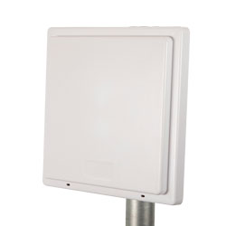 Picture of 2400 to 2500 MHz RFID Flat Panel Antenna, RHCP, 12 dBi, White ABS, N Female, IP67