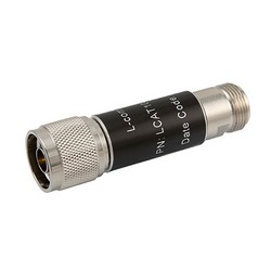 Picture of 2W/6 dB RF Fixed Attenuator, N Male to N Female Brass Nickel Body Up to 3 GHz
