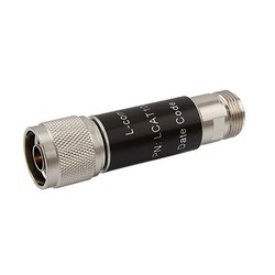 Picture of 2W/30 dB RF Fixed Attenuator, N Male to N Female Brass Nickel Body Up to 3 GHz