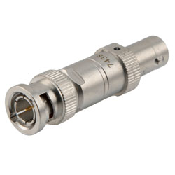 Picture of 2W/20 dB Fixed Attenuator, 75 Ohm BNC Male to 75 Ohm BNC Female Brass Tri-Metal Body Up to 4 GHz