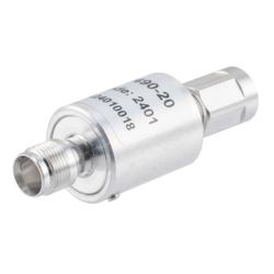 Picture of 5W/20dB RF Fixed Attenuator, NEX10 Male to NEX10 Female Aluminum Body Up to 6 GHz