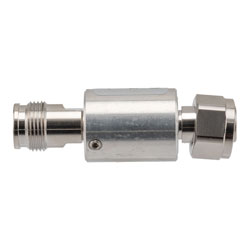 Picture of 5W/10 dB RF Fixed Attenuator, 2.2-5 Male to 2.2-5 Female Brass Body DC to 6 GHz