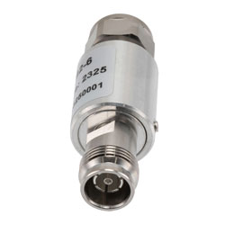 Picture of 5W/6 dB RF Fixed Attenuator, 2.2-5 Male to 2.2-5 Female Brass Body DC to 6 GHz