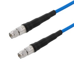 Picture of SMA Male to SMA Male Cable Using 402SS Series Coax with Heavy Duty Boot, 4.0 ft