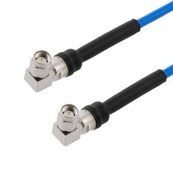Picture of SMA Male R.A. to SMA Male R.A. Cable Using 402SS Series Coax with Heavy Duty Boot, 1.5 ft