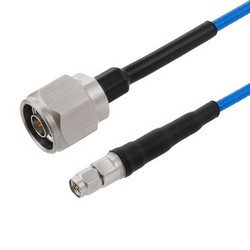 Picture of N Male to SMA Male Cable Using 402SS Series Coax with Heavy Duty Boot, 2.0 ft