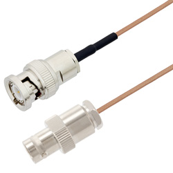 Picture of BNC Male to BNC Female Cable Assembly using RG178 Coax, 4 FT