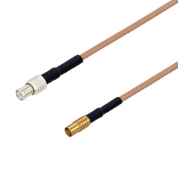 Picture of MCX Plug to MCX Jack Cable Assembly using RG178 Coax, 1 FT