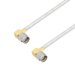 Picture of SMA Male Right Angle to SMA Male Right Angle Cable Assembly using LC141TB Coax, 1.5 FT