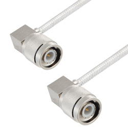 Picture of TNC Male Right Angle to TNC Male Right Angle Cable Assembly using LC141TB Coax, 1.5 FT