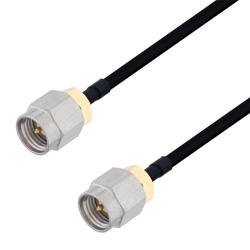 Picture of SMA Male to SMA Male Cable Assembly using LC141TBJ Coax, 1.5 FT