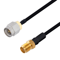 Picture of SMA Male to SMA Female Cable Assembly using LC141TBJ Coax, 2 FT