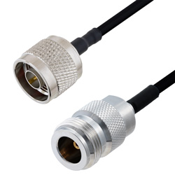 Picture of N Male to N Female Cable Assembly using LC141TBJ Coax, 1 FT