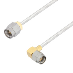 Picture of SMA Male to SMA Male Right Angle Cable Assembly using LC085TB Coax, 1.5 FT