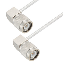Picture of TNC Male Right Angle to TNC Male Right Angle Cable Assembly using LC085TB Coax, 1 FT