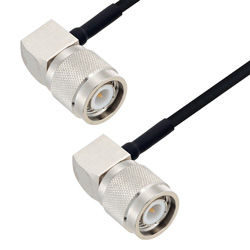 Picture of TNC Male Right Angle to TNC Male Right Angle Cable Assembly using LC085TBJ Coax, 1.5 FT