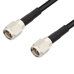 Picture of Low Loss SMA Male to SMA Male Cable Assembly using LMR-100 Coax, 3 FT with Times Microwave Components