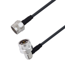 Picture of Low Loss N Male to N Male Right Angle Cable Assembly using LMR-195-FR Coax, 5 FT with Times Microwave Components