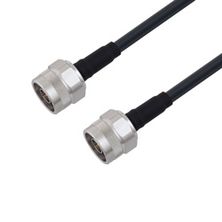 Picture of Low Loss N Male to N Male Cable Assembly using LMR-240-DB Coax, 3 FT with Times Microwave Components