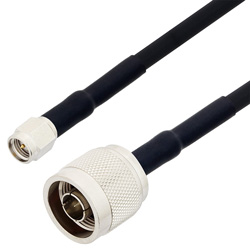 Picture of SMA Male to N Male Cable Assembly using RG223 Coax, 1.5 FT