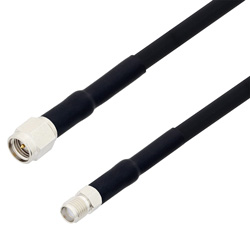 Picture of SMA Male to SMA Female Cable Assembly using RG223 Coax, 1 FT
