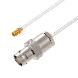 Picture of BNC Female to SMA Female Cable Assembly using LC141TB Coax, 1 FT