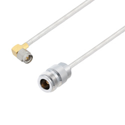 Picture of N Female to SMA Male Right Angle Cable Assembly using LC141TB Coax, 2 FT
