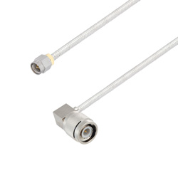Picture of SMA Male to TNC Male Right Angle Cable Assembly using LC141TB Coax, 2 FT