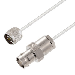 Picture of BNC Female to N Male Cable Assembly using LC141TB Coax, 1 FT