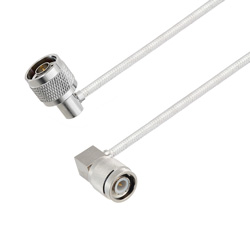 Picture of N Male Right Angle to TNC Male Right Angle Cable Assembly using LC141TB Coax, 1 FT