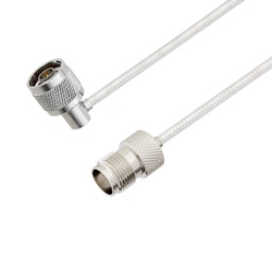 Picture of N Male Right Angle to TNC Female Cable Assembly using LC141TB Coax, 10 FT