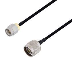 Picture of SMA Male to N Male Cable Assembly using LC141TBJ Coax, 1.5 FT