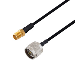Picture of N Male to SMA Female Cable Assembly using LC141TBJ Coax, 3 FT
