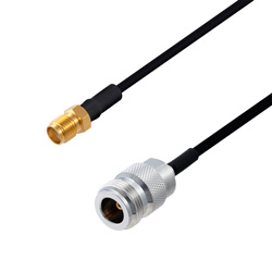 Picture of N Female to SMA Female Cable Assembly using LC141TBJ Coax, 2 FT