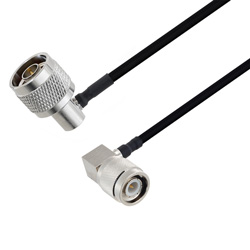 Picture of N Male Right Angle to TNC Male Right Angle Cable Assembly using LC141TBJ Coax, 2 FT