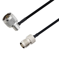 Picture of N Male Right Angle to TNC Female Cable Assembly using LC141TBJ Coax, 5 FT