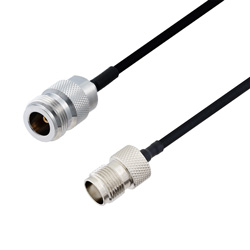 Picture of N Female to TNC Female Cable Assembly using LC141TBJ Coax, 1.5 FT