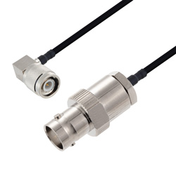 Picture of BNC Female to TNC Male Right Angle Cable Assembly using LC141TBJ Coax, 1.5 FT