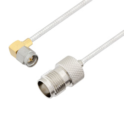 Picture of SMA Male Right Angle to TNC Female Cable Assembly using LC085TB Coax, 10 FT