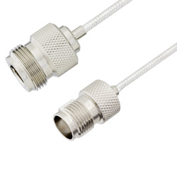 Picture of N Female to TNC Female Cable Assembly using LC085TB Coax, 4 FT