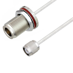 N Female Bulkhead to TNC Male Cable Assembly using LC085TB Coax, 6 FT