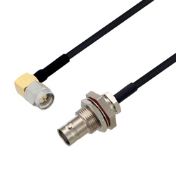 Picture of BNC Female to SMA Female Cable Assembly using LC085TBJ Coax, 4 FT